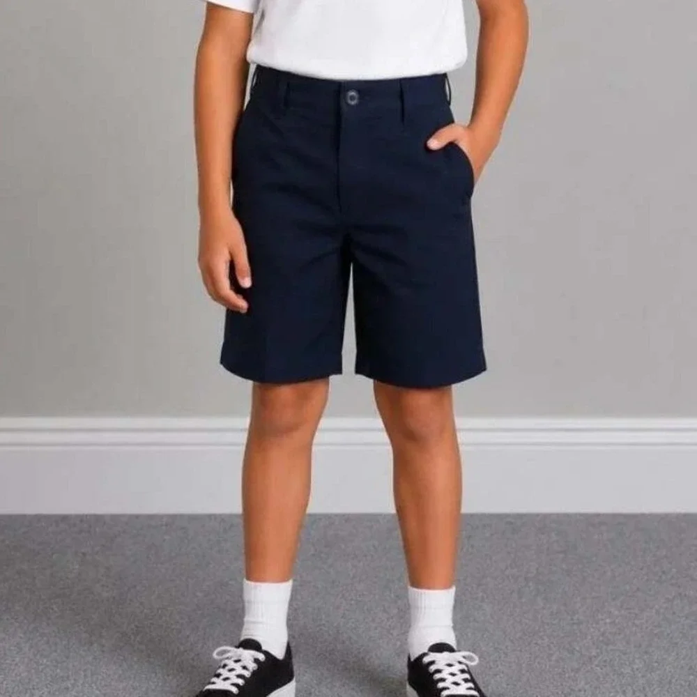 Cat & Jack Kids School Uniform Performance Shorts Polyester Spandex Navy Blue 14